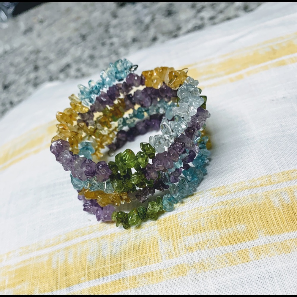 Handcrafted Gemstone Wrap Bracelet - Picture 3 of 3